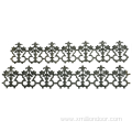 Ornamental wrought iron rosettes